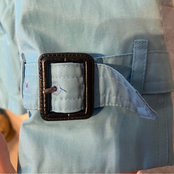 Michael Kors women’s light blue  double breasted belted trench coat in‎ size XL - Picture 6 of 12